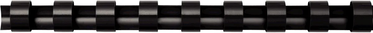Plastic bindruggen 14mm - 25 stuks von Fellowes in Schwarz – Produktfoto