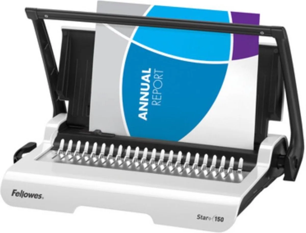 Star+ Inbindmachine – 150 Vel – 15 Vel Ponscapaciteit – Binder voor Thuisgebruik – A4/A3 von Fellowes in Weiß – Produktfoto