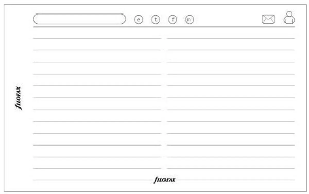 M2 papier Adressen, contacten, email, telefoon by Filofax in White – product photo
