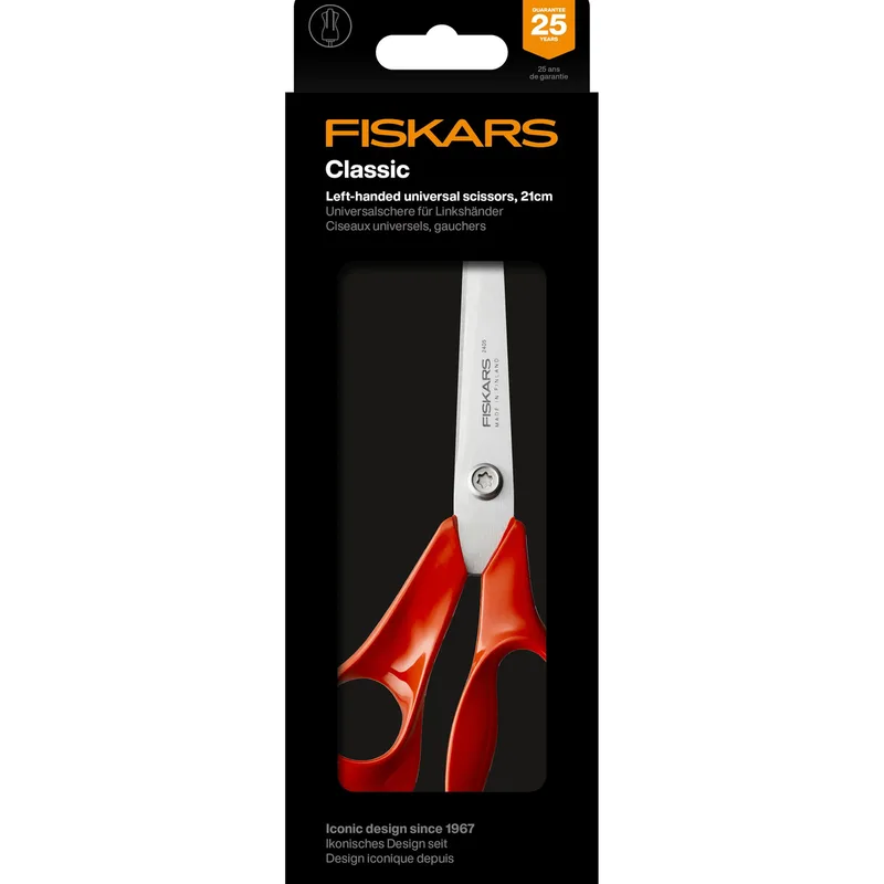 Schaar fiskars classic universeel 21cm links rood by Fiskars – product photo