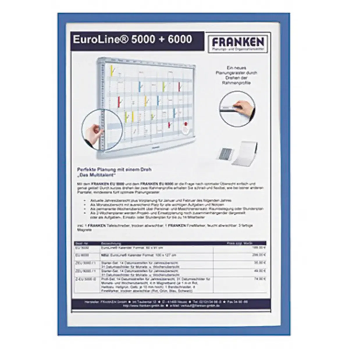 ITSA3M 03 Porte-document bleu DIN A3 de Franken en Bleu – photo produit