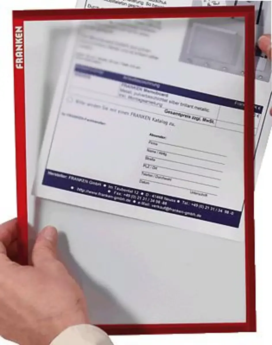 ITSA4M01 Porte-document rouge DIN A4 de Franken – photo produit