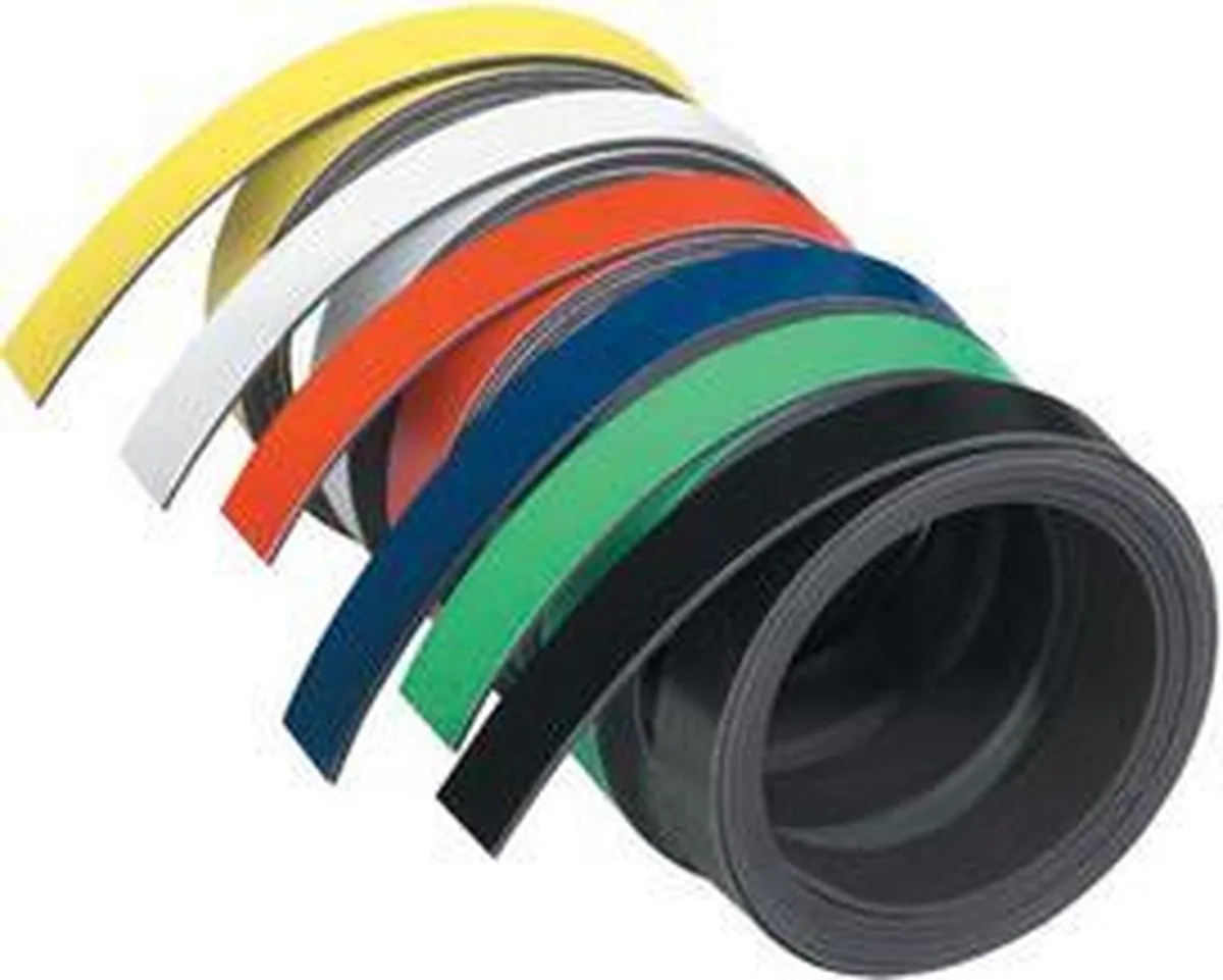 magneetband, (L)1.000 x (D)20 x (H)1 mm, lichtgroen van Franken in Wit – productfoto