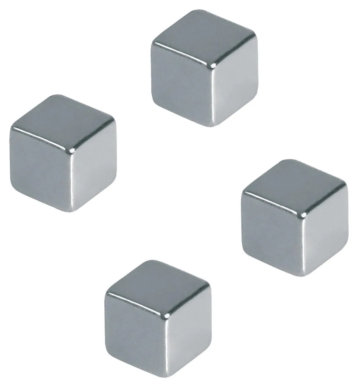 Magnete 1,0 x 1,0 x 1,0 silber van Franken – productfoto