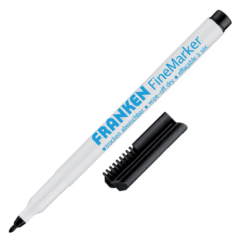 Whiteboard- und Flipchart-Marker Schwarz de Franken – photo produit
