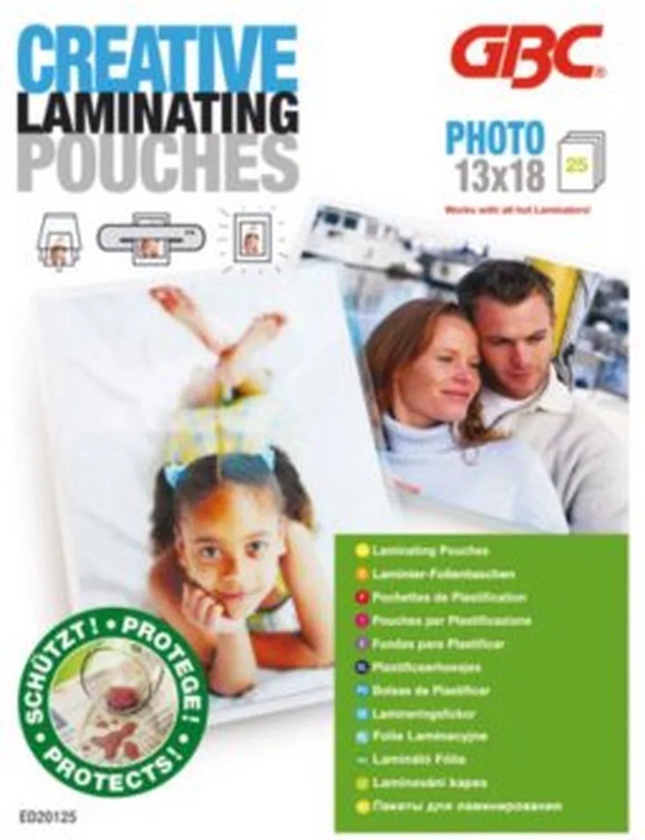 Card - Lamineerhoezen - 136x186mm - 2x125 micron - Glanzend (25stuks) by GBC in Transparant Glans – product photo