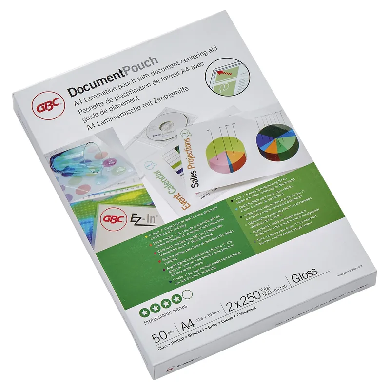 Document Lamineerhoezen A4 2x250 micron Glanzend (50) by GBC – product photo