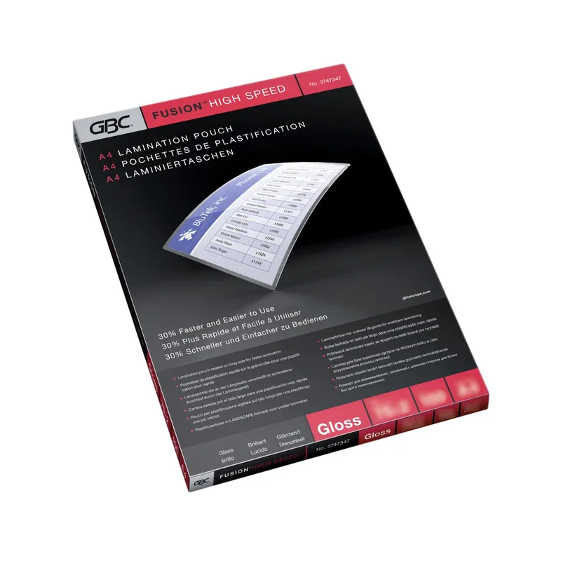 HighSpeed Lamineerhoezen A4 2x100 micron Glanzend (100) by GBC – product photo
