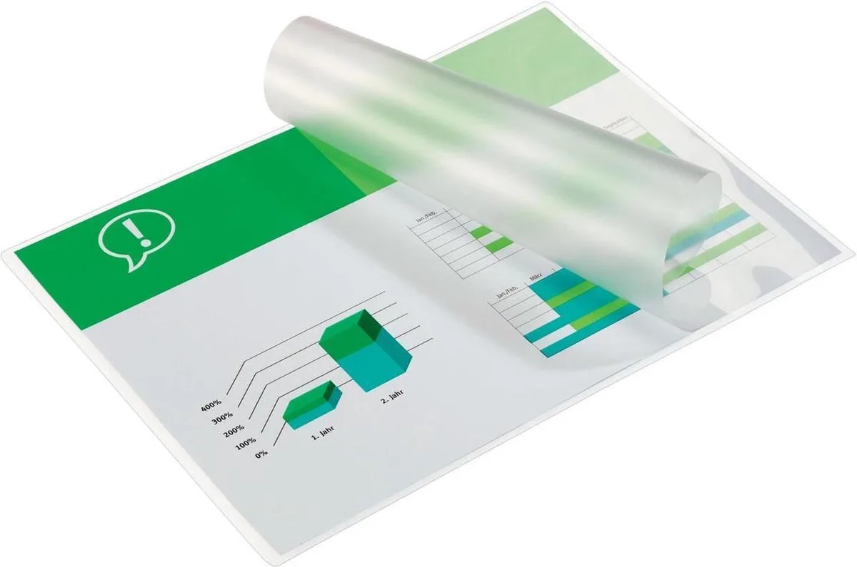 Lamineerhoes - A2 formaat - 2x125 micron - pak van 100 stuks von GBC in Transparent – Produktfoto