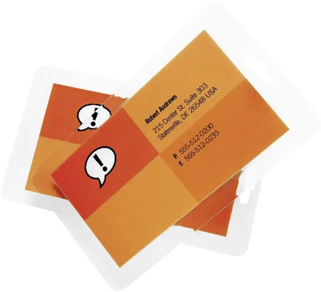 Laminaathoezen Voor Creditcards 2x124 Micron 100 Eenheden