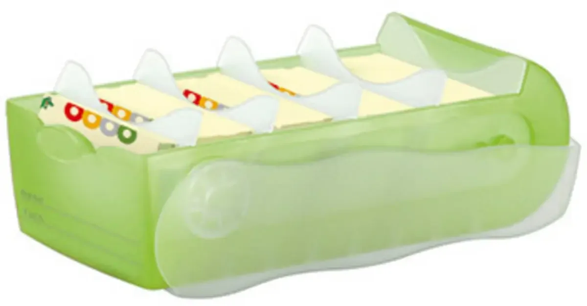 CROCO 998-603 Kaartenbak Groen, Doorschijnend Aantal kaarten (max.): 500 kaarten DIN A8 liggend Incl. 100 gelinieerd fra HAN i Grøn, Doorschijnend – produktbillede