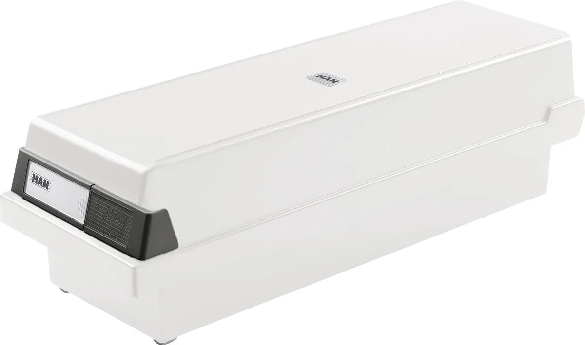 Han 957-11 957-11 Kaartenbak Lichtgrijs Aantal Kaarten (Max.): 1.300 Kaarten Din A7 Dwars fra HAN i Sort – produktbillede
