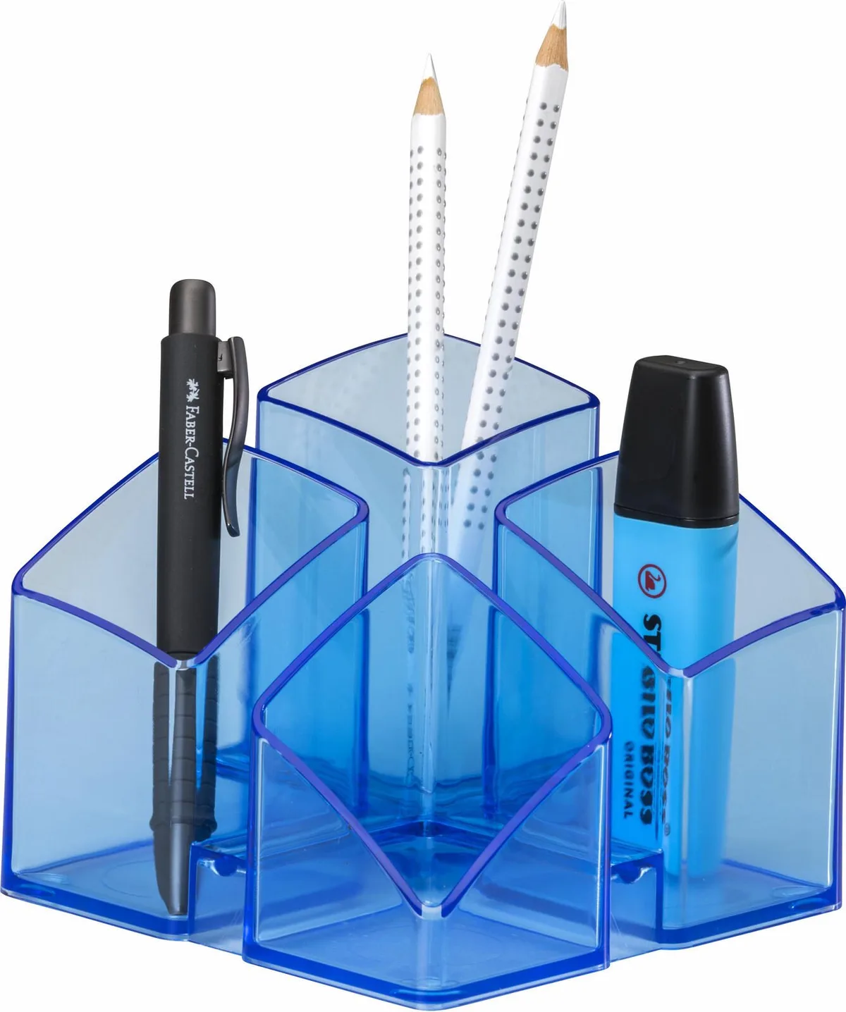 SCALA Stiftehalter 12,5 x 12,5 x 10,0 cm blau-transparent de HAN – photo produit