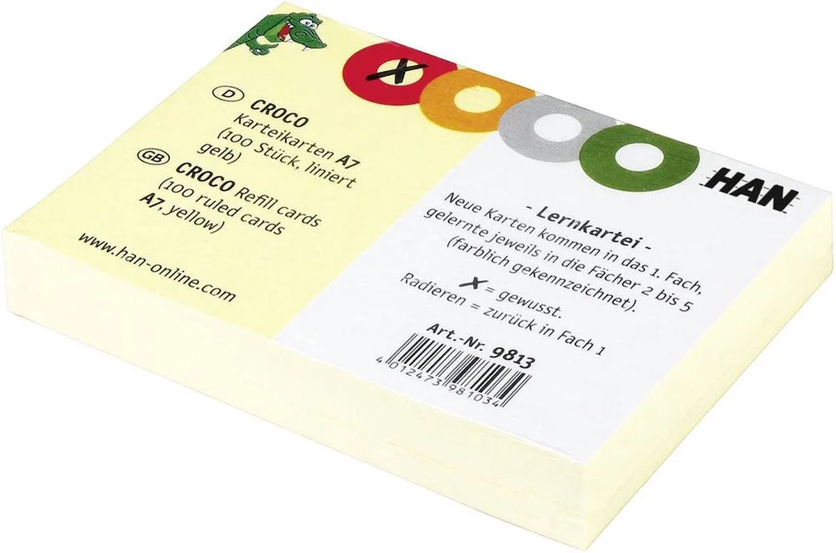 Systeemkaart 9813 DIN A7 liggend 100 stuk(s) fra HAN i Gul – produktbillede