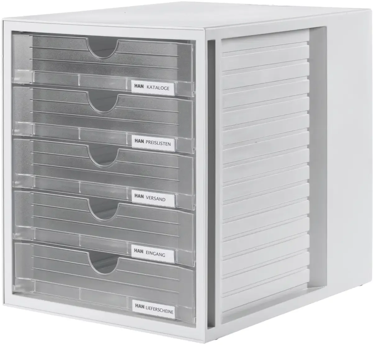 Systembox 1450-63 Ladebox Grijs DIN A4, DIN C4 Aantal lades: 5 fra HAN i Grå, Helder (doorschijnend) – produktbillede