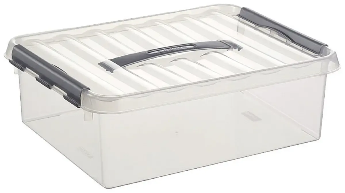 6 St. Helit Aufbewahrungsbox Sunware Q-line Transparent 10 l (B x H x T) 30 x 11 x 40 cm von Helit – Produktfoto