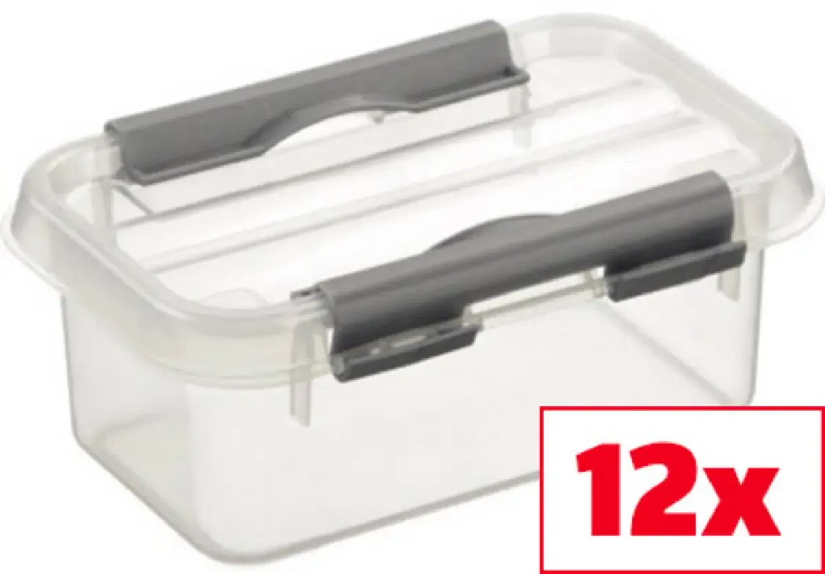 Aufbewahrungsbox Sunware Q-line Transparent 500 l (B x H x T) 100 x 63 x 150 mm 12 St. fra Helit – produktbillede