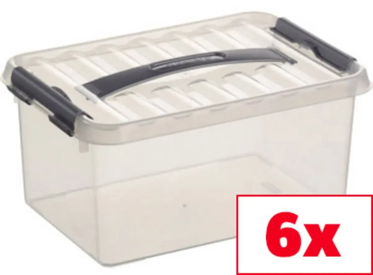Aufbewahrungsbox Sunware Q-line Transparent 6 l (B x H x T) 20 x 14 x 30 cm 6 St. by Helit – product photo