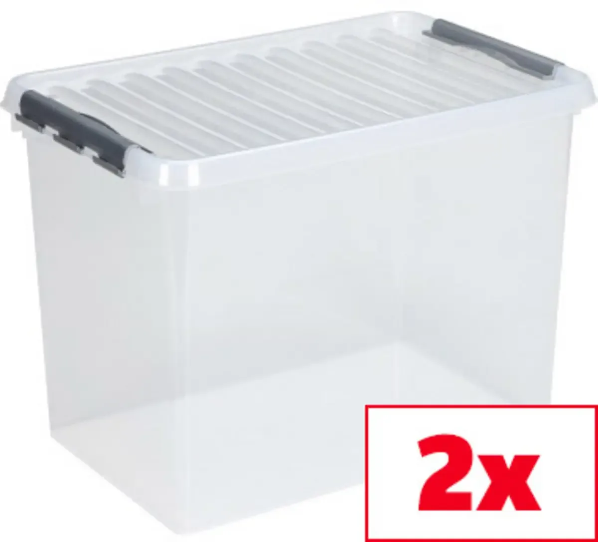 Aufbewahrungsbox Sunware Q-line Transparent 62 l (B x H x T) 40 x 60 x 34 cm 2 St. van Helit – productfoto