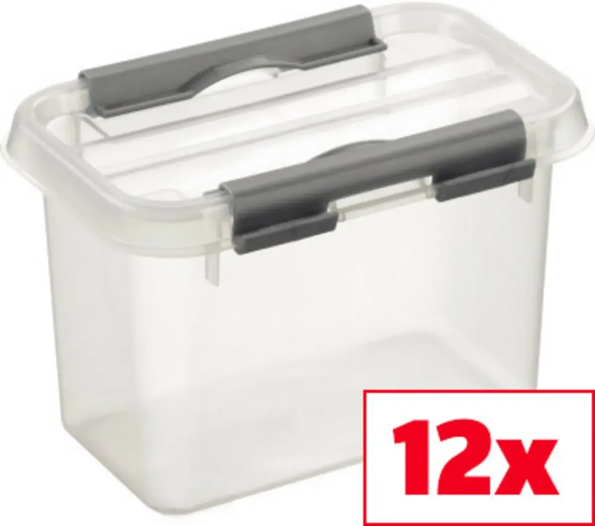 Aufbewahrungsbox Sunware Q-line Transparent 800 l (B x H x T) 10 x 10.3 x 15 cm 12 St. van Helit – productfoto