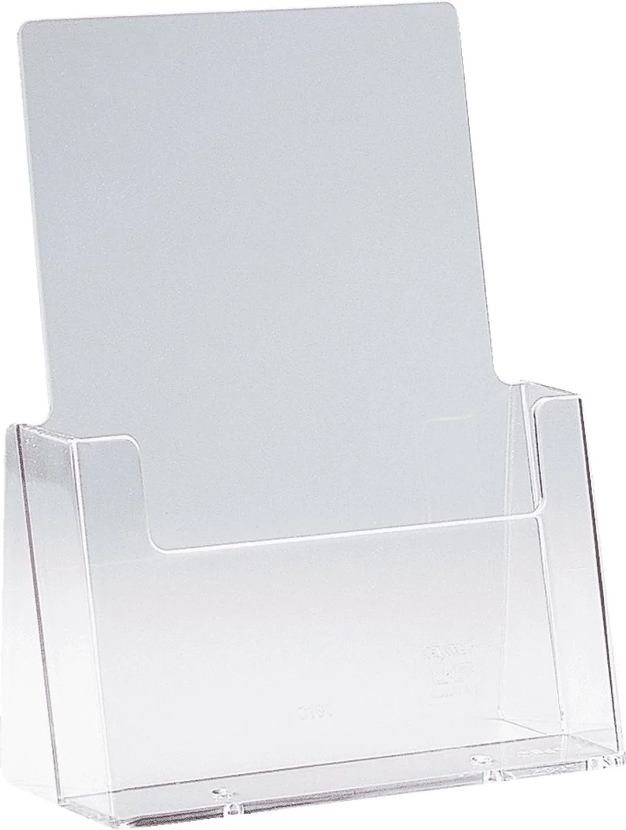 Folderhouder - 1 vak - glashelder A5 - 210 x 148 mm fra Helit i Gennemsigtig – produktbillede