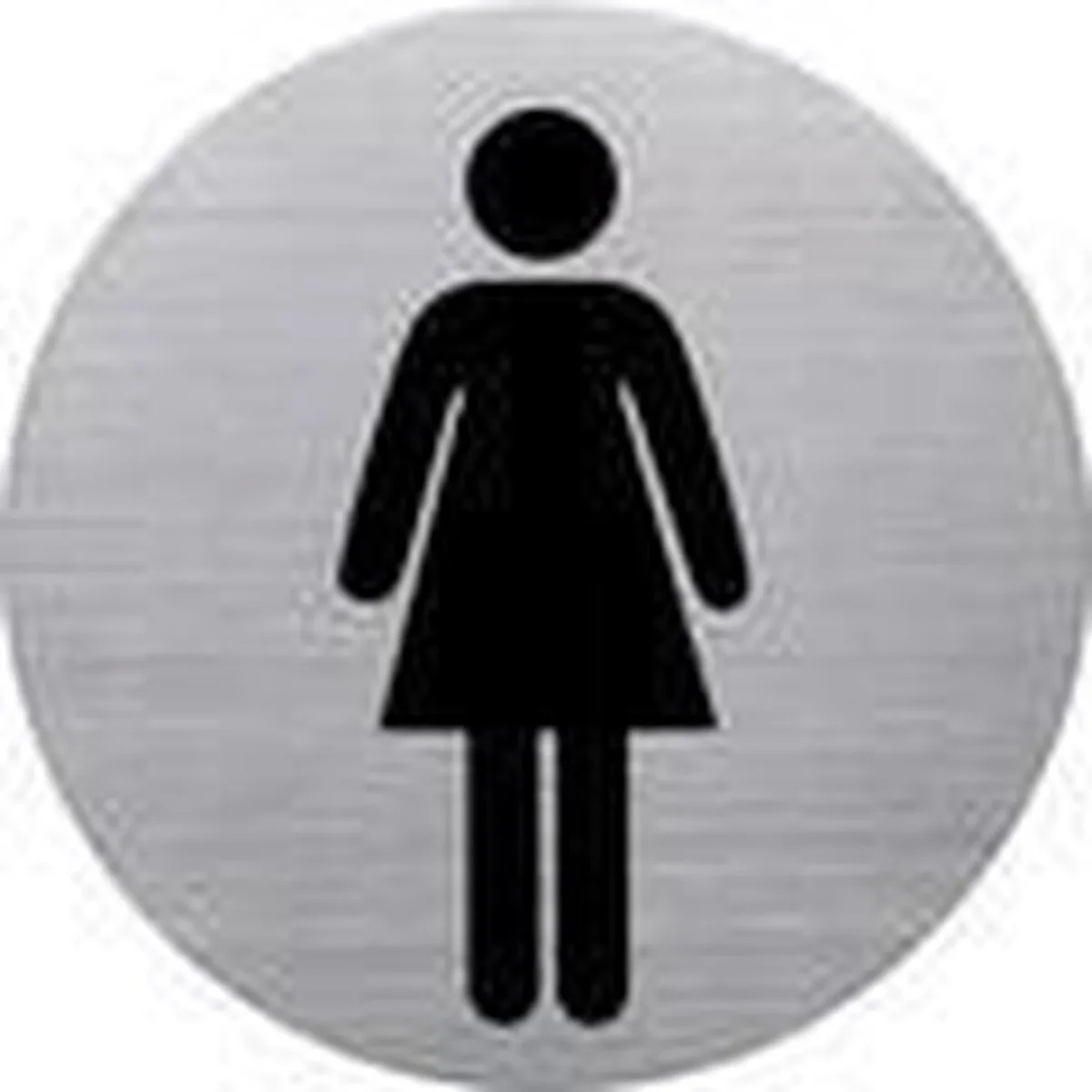 Piktogramm 'de badge' WC Behinderte', rund, zilver von Helit in Weiß – Produktfoto