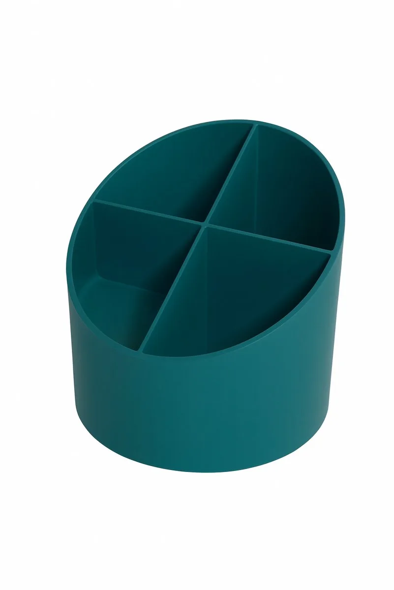 The Green Cross Pennenhouder – Gerecycled Kunststof – 11 x 10,5 cm – Duurzame Pennenpot von Helit in Grün – Produktfoto