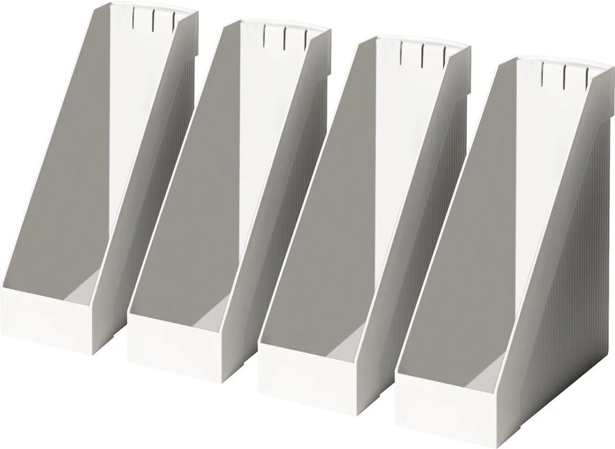 Tijdschriftenhouder, extra breed, polystyreen, 4 stuks von Helit in Schwarz – Produktfoto