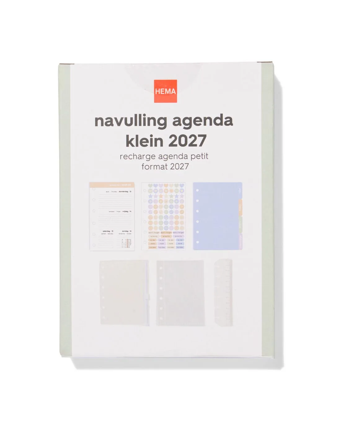 Agenda navulling 2027 12.8x9.4cm (multicolor) van HEMA – productfoto