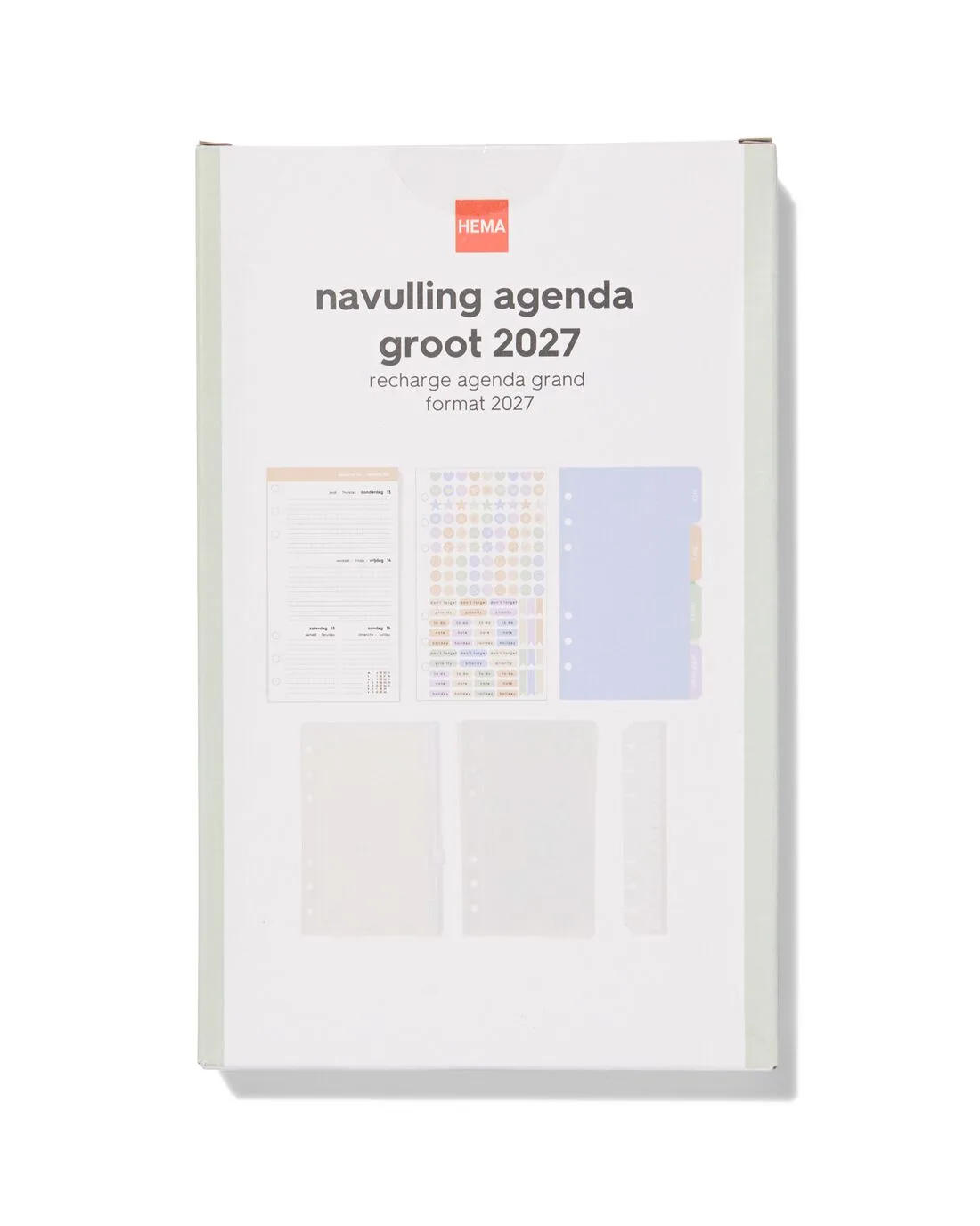 Agenda navulling 2027 17.5x11cm (multicolor) van HEMA – productfoto
