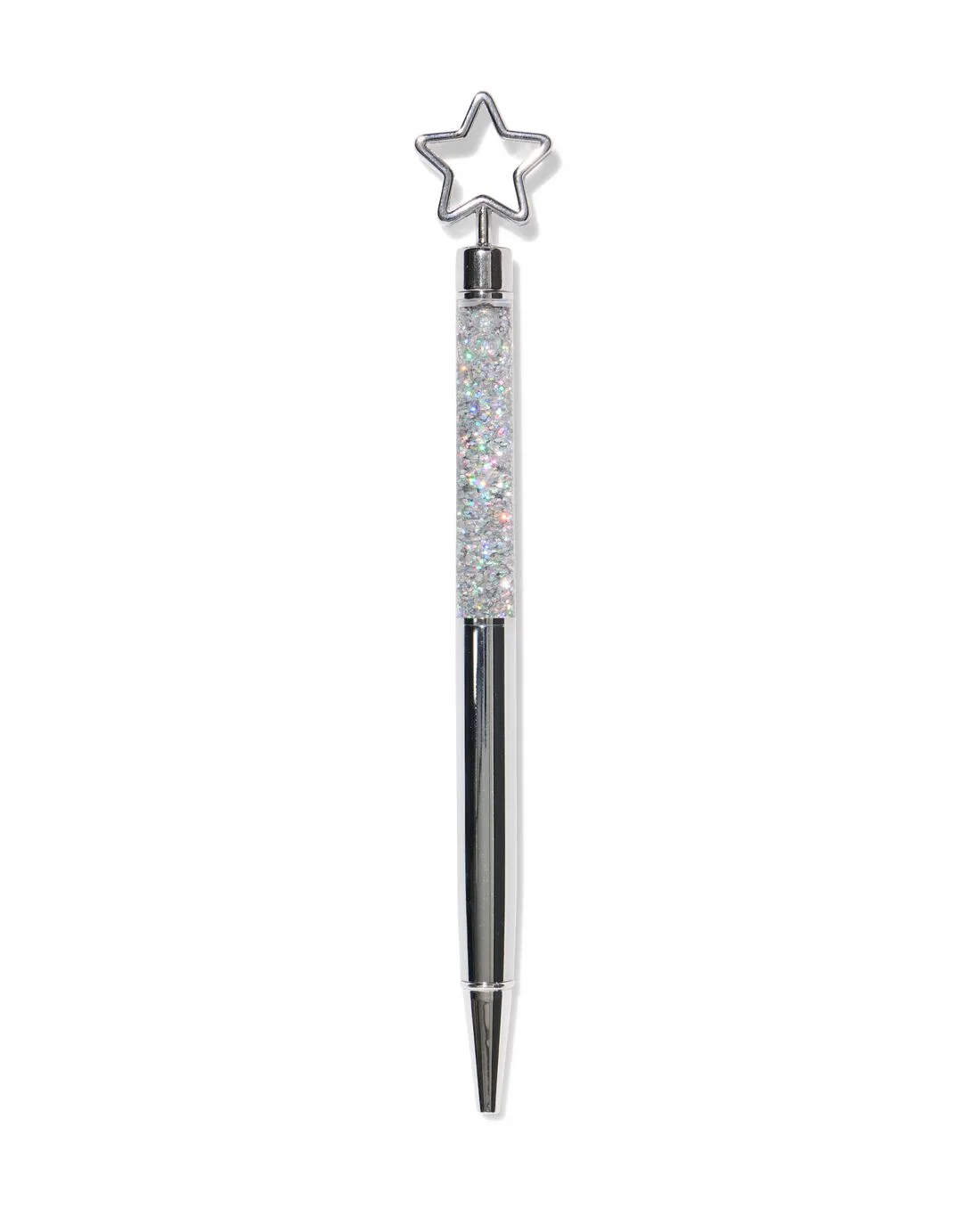 Balpen ster glitter (zilver) van HEMA – productfoto