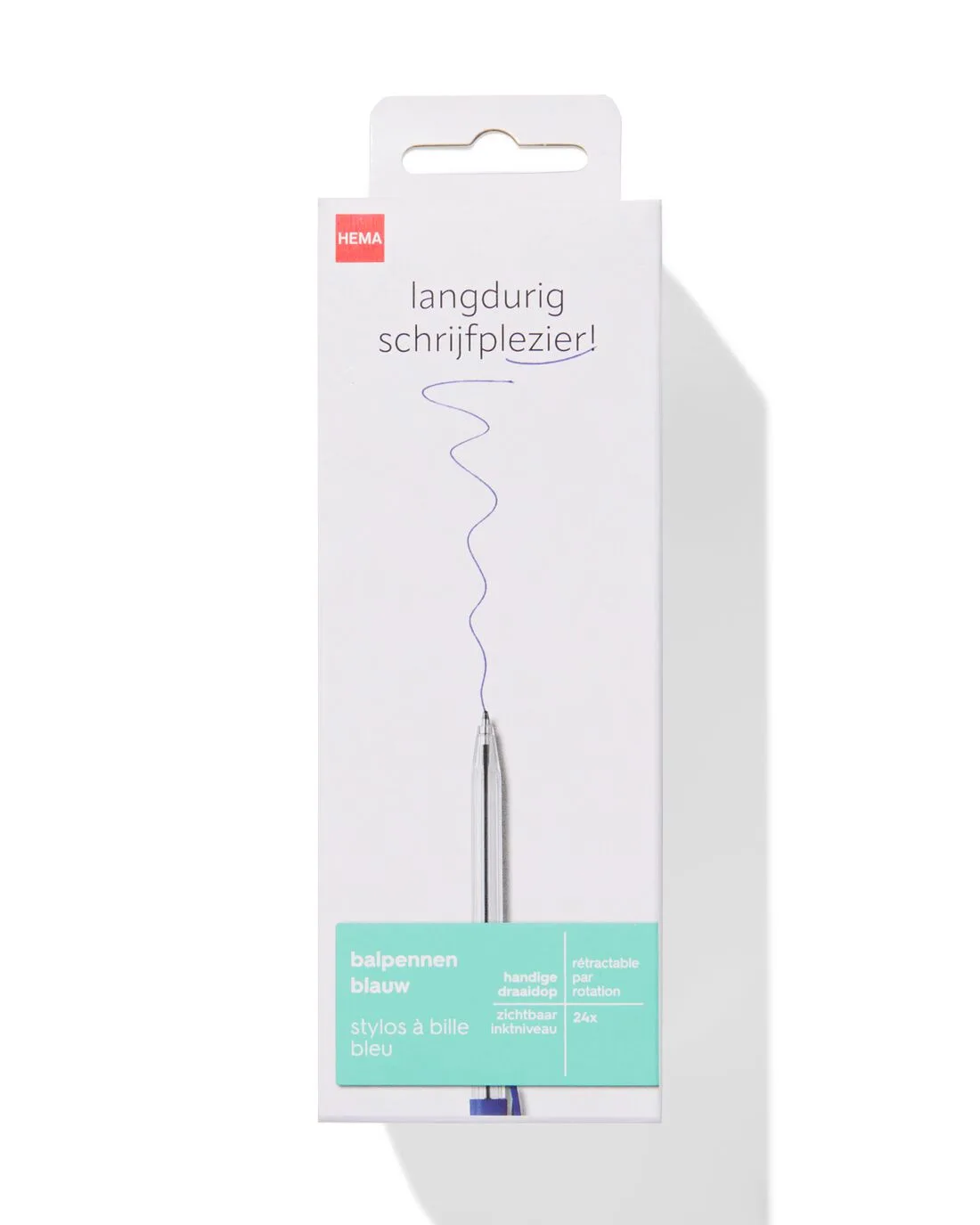 Balpennen blauwschrijvend - 24 stuks van HEMA – productfoto