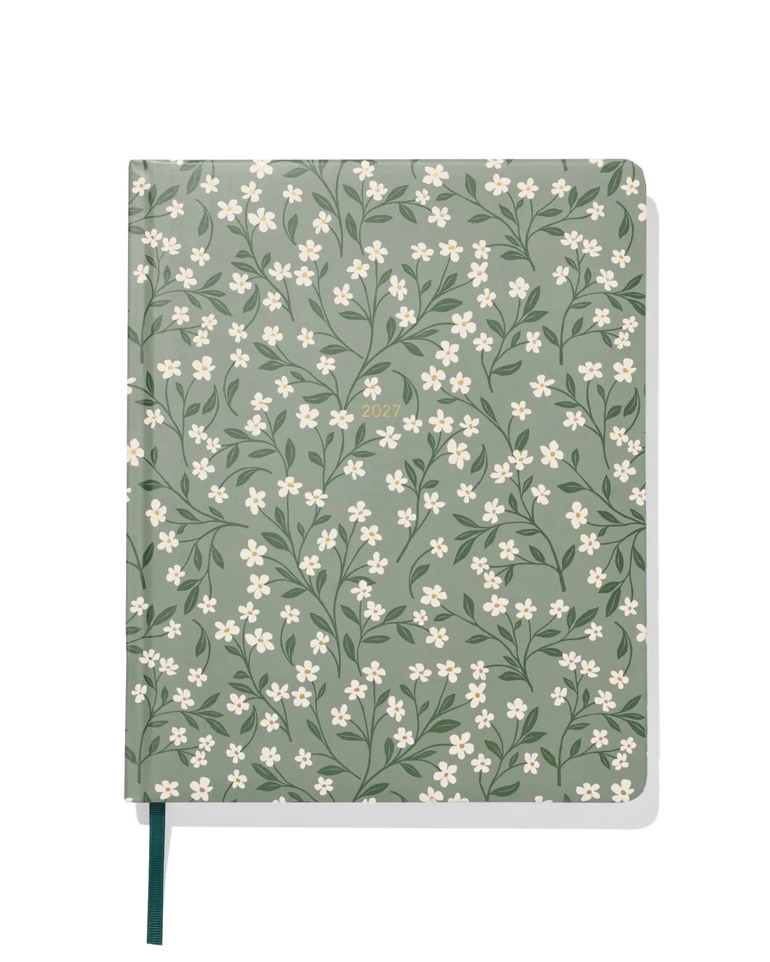 Bureauagenda 2027 26x21cm bloemen (groen) van HEMA – productfoto