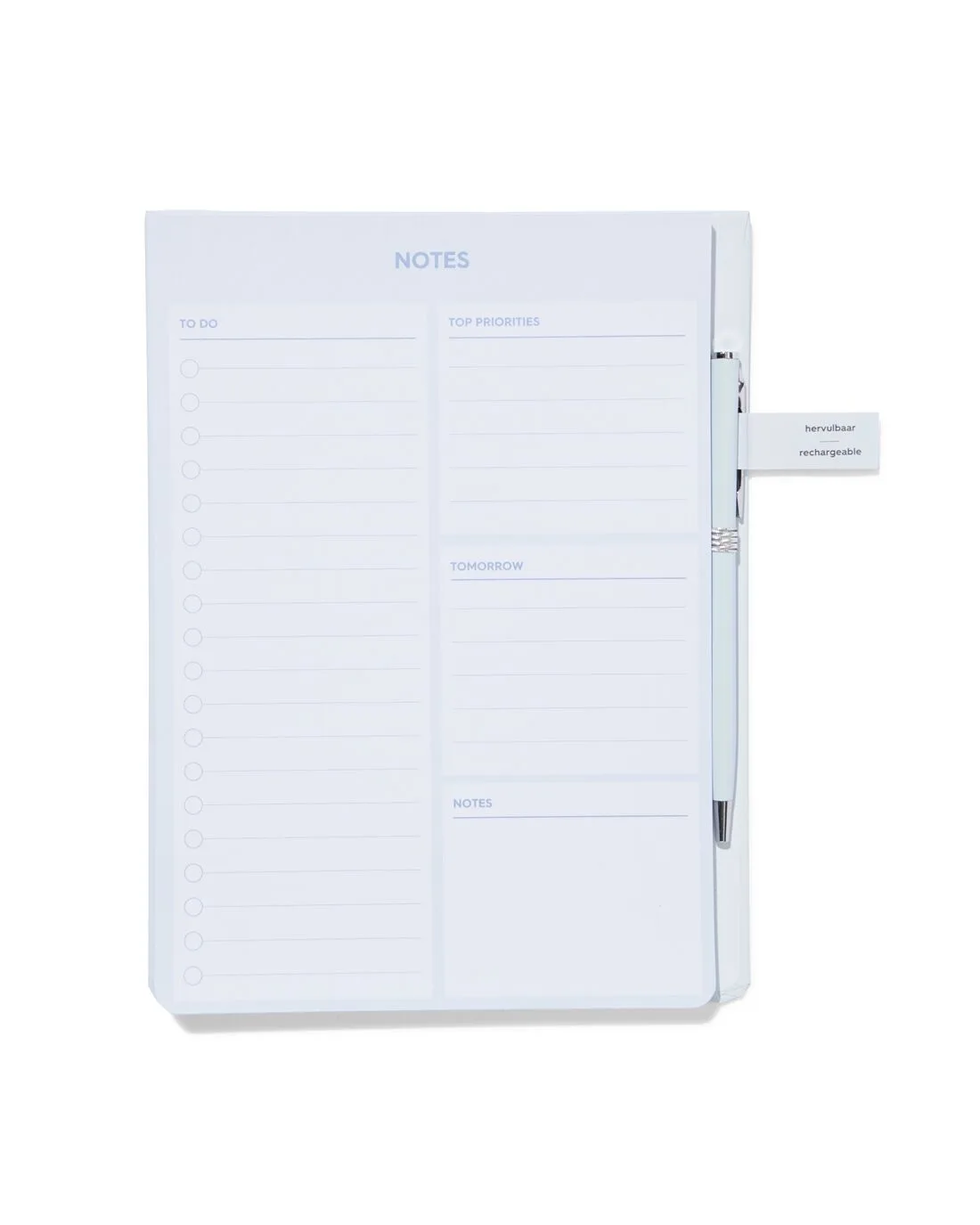 Dagplanner 21x16cm (lichtblauw) van HEMA – productfoto