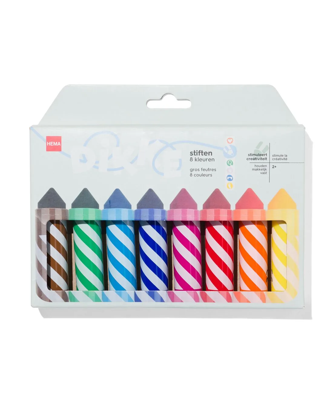 Dikke viltstiften - 8 stuks van HEMA – productfoto