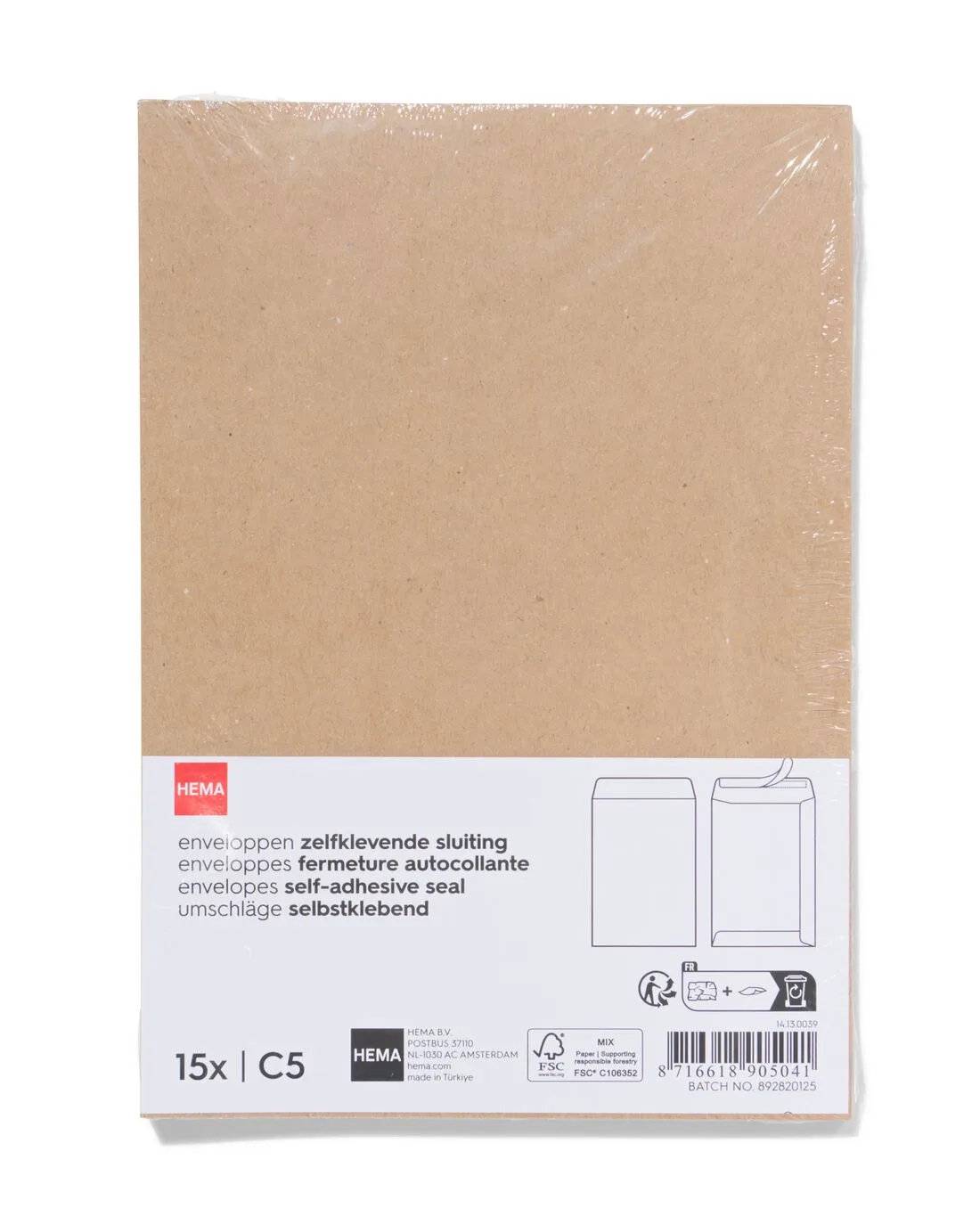 Enveloppen C5 - 15 stuks van HEMA – productfoto