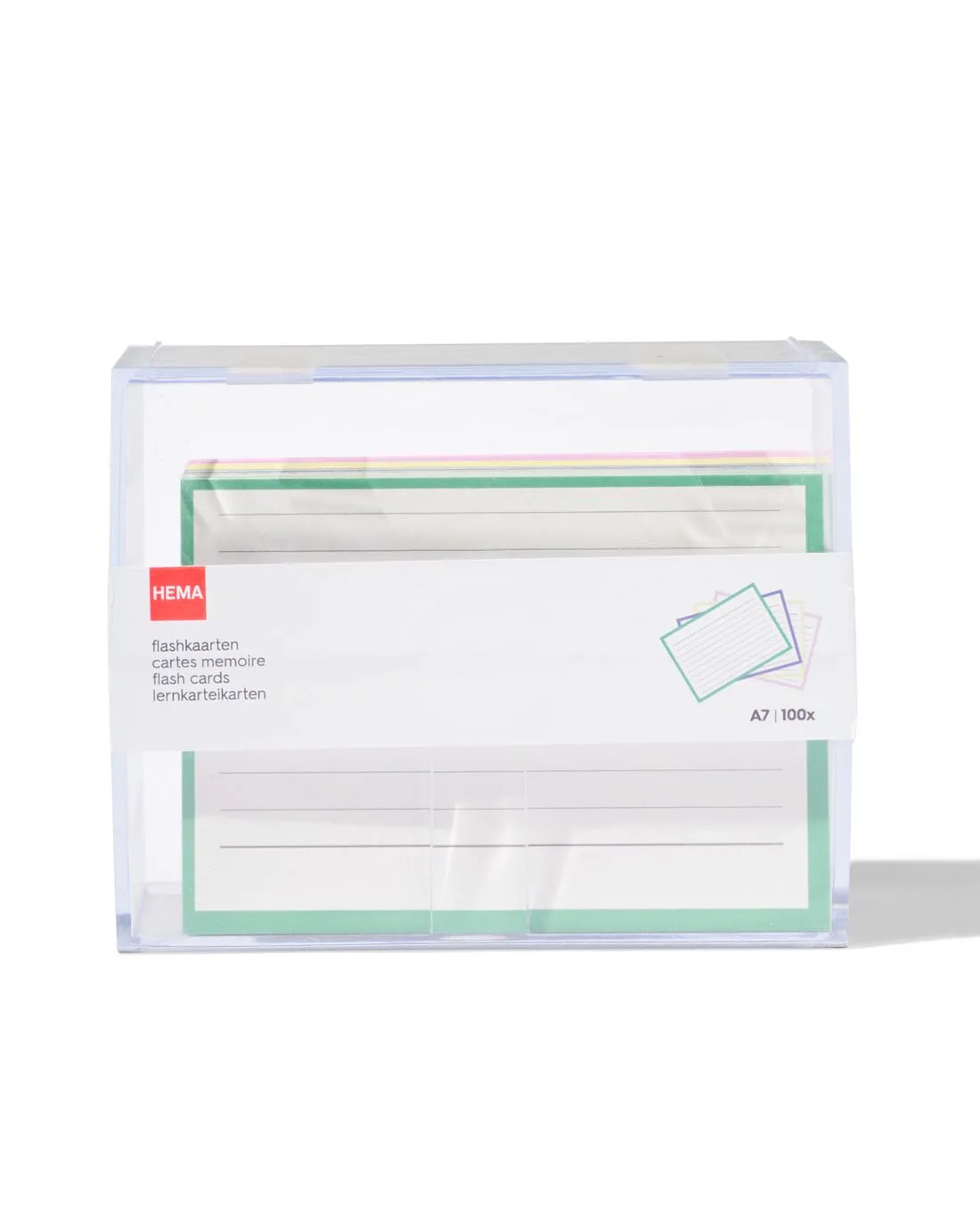Flashcards A7 in box - 100 stuks van HEMA – productfoto