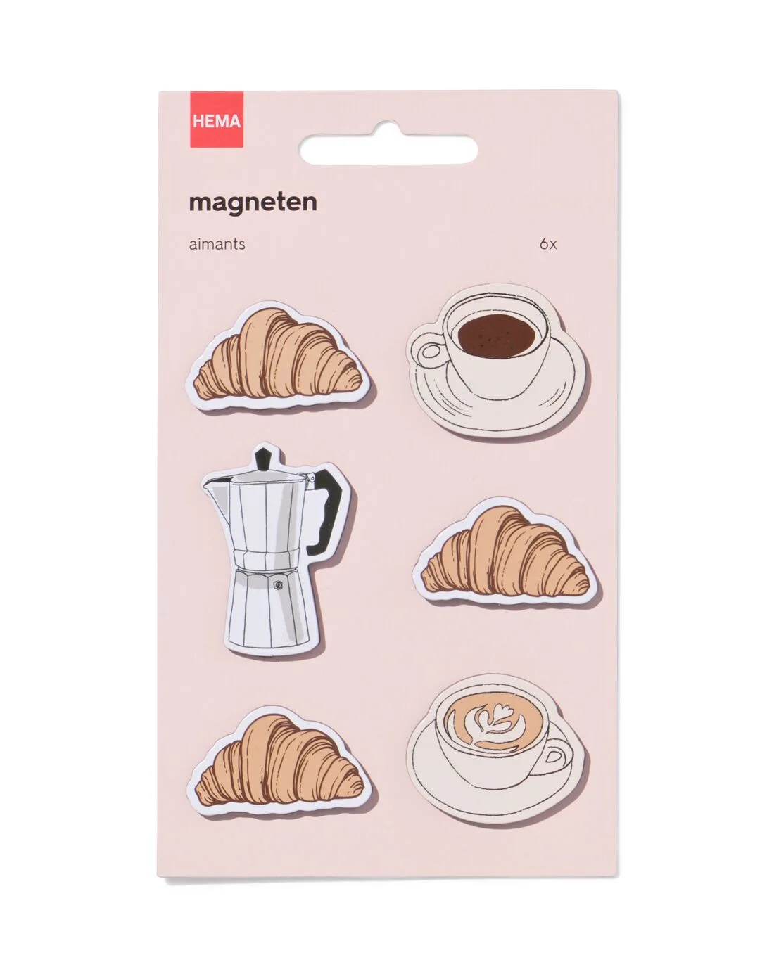 Magneten koffie - 6 stuks (multicolor) van HEMA – productfoto