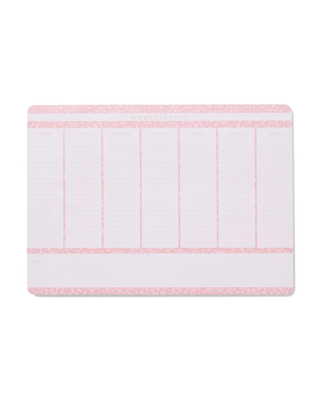 Magnetische weekplanner (roze) van HEMA – productfoto