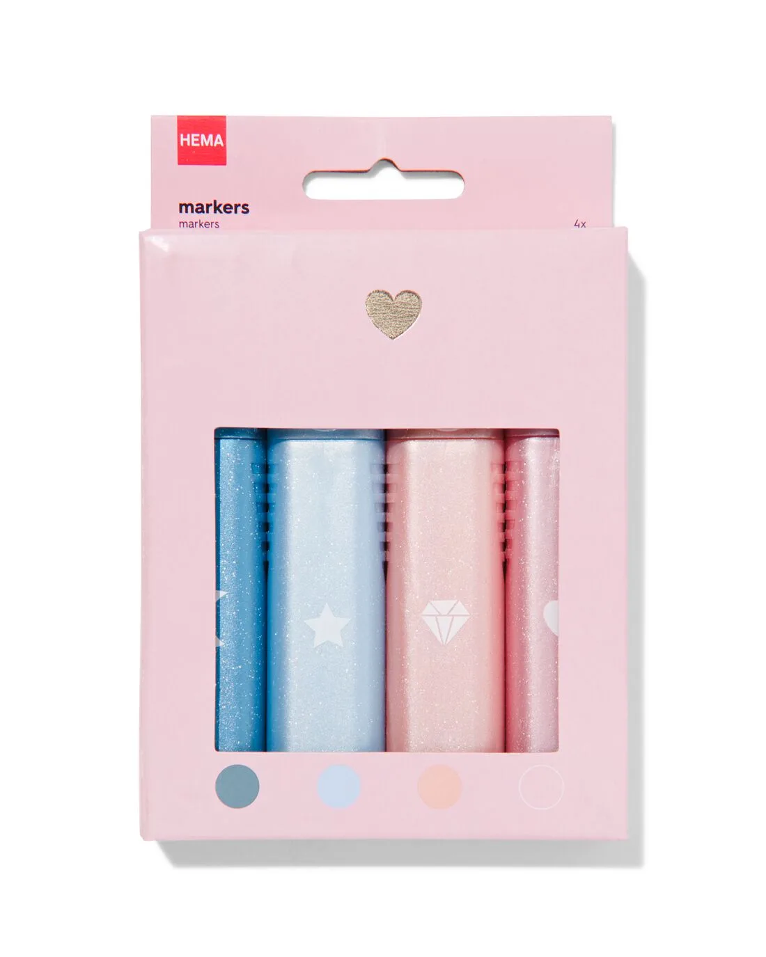 Markers metallic - 4 stuks van HEMA – productfoto