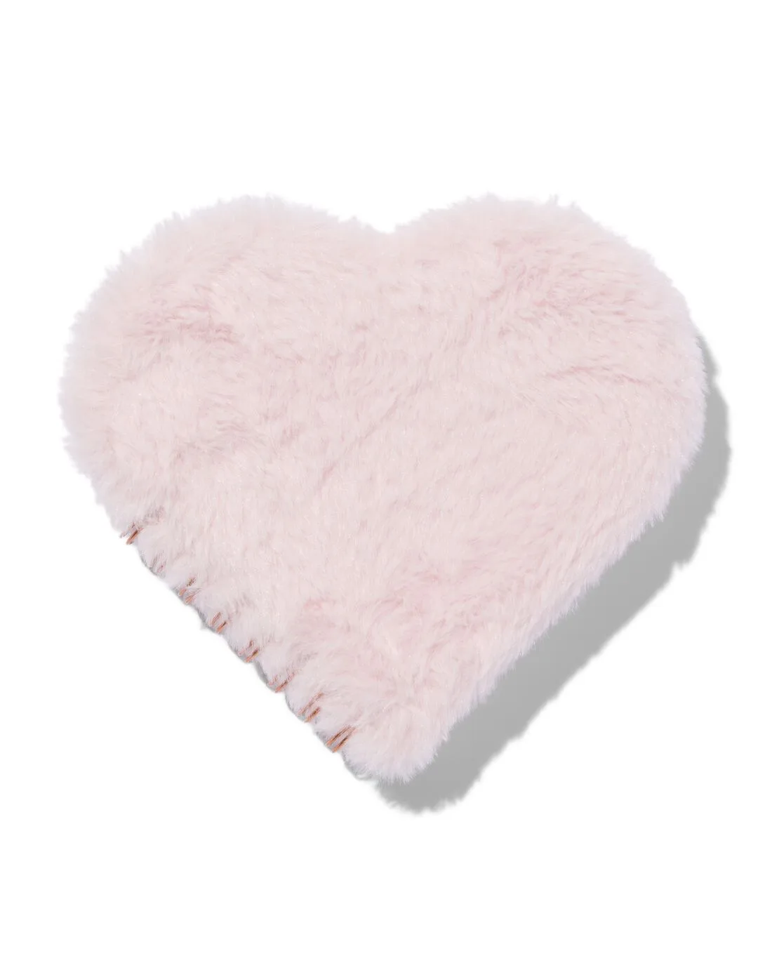 Notitieboek 15.5x15.5x2cm gelinieerd fluffy hart (beige) van HEMA – productfoto