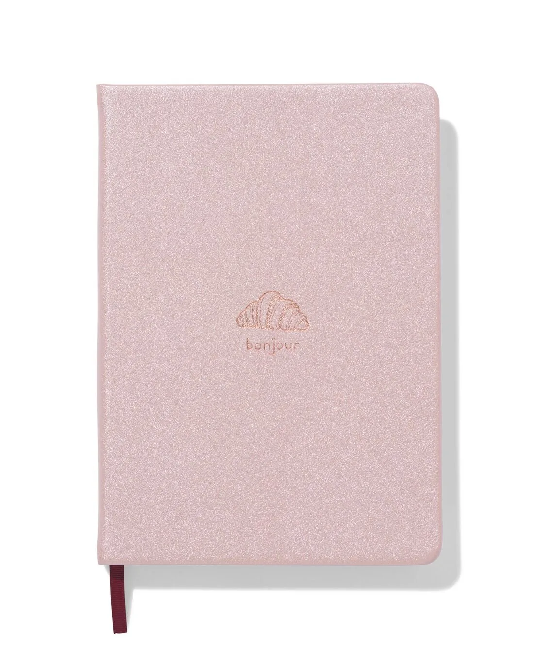 Notitieboek A5 gelinieerd croissant (roze) van HEMA – productfoto