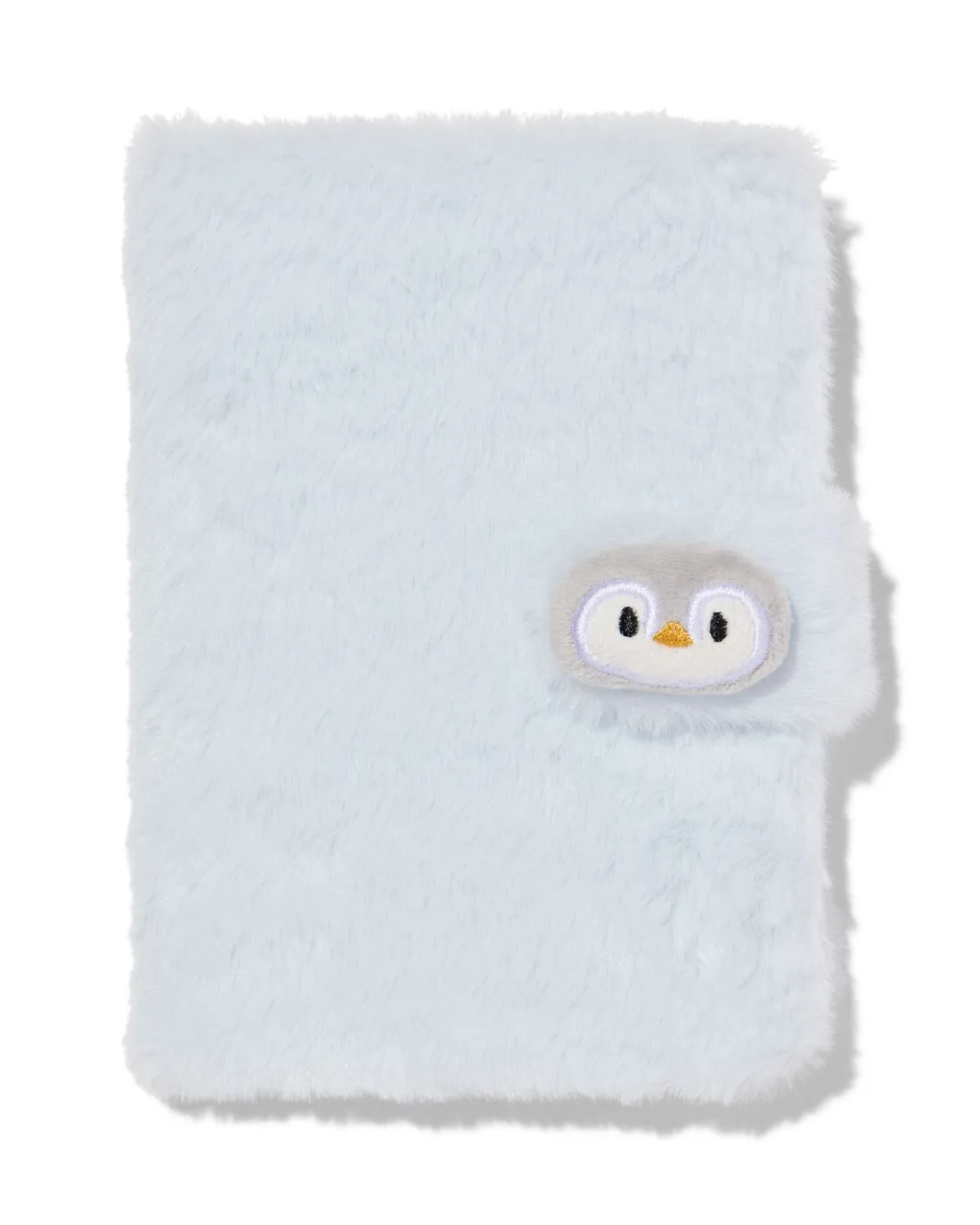 Notitieboek A6 gelinieerd fluffy pinguin (lichtblauw) van HEMA – productfoto