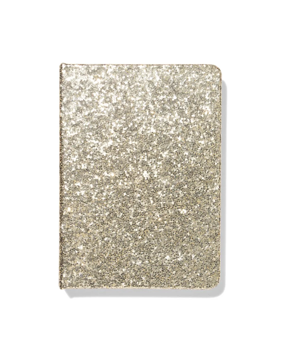 Notitieboek A6 gelinieerd glitter (goud) fra HEMA – produktbillede