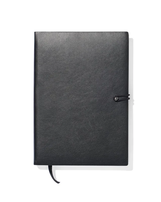 Notitieboek gelinieerd PU zwart A5