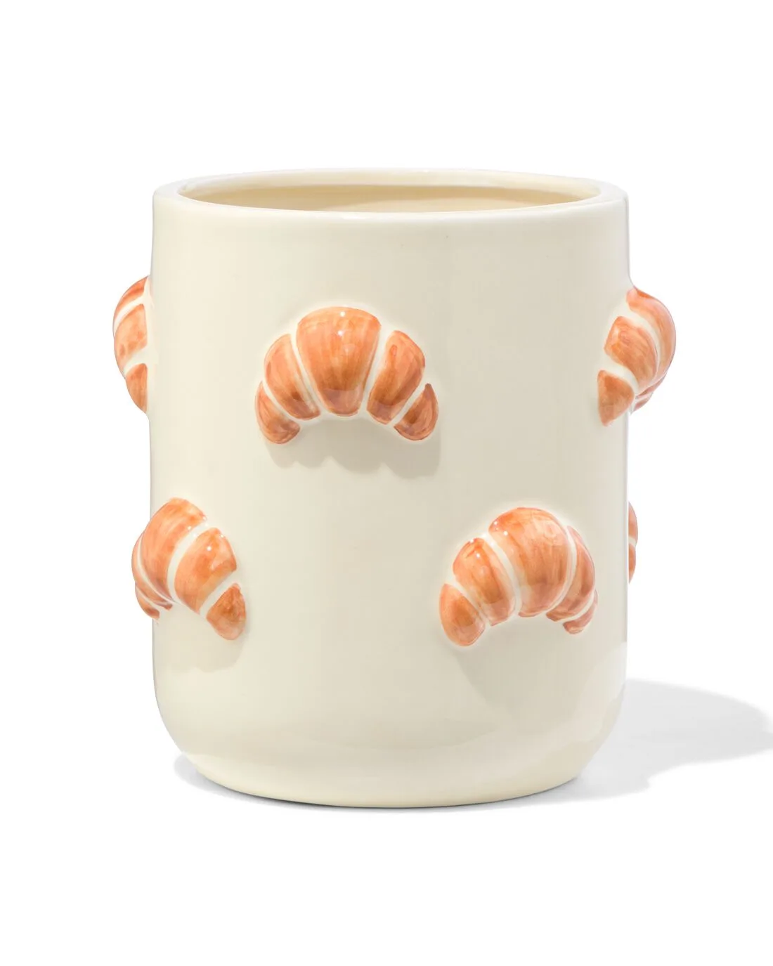 Pennenbak ⌀10.5x10.5cm croissants (beige) van HEMA – productfoto