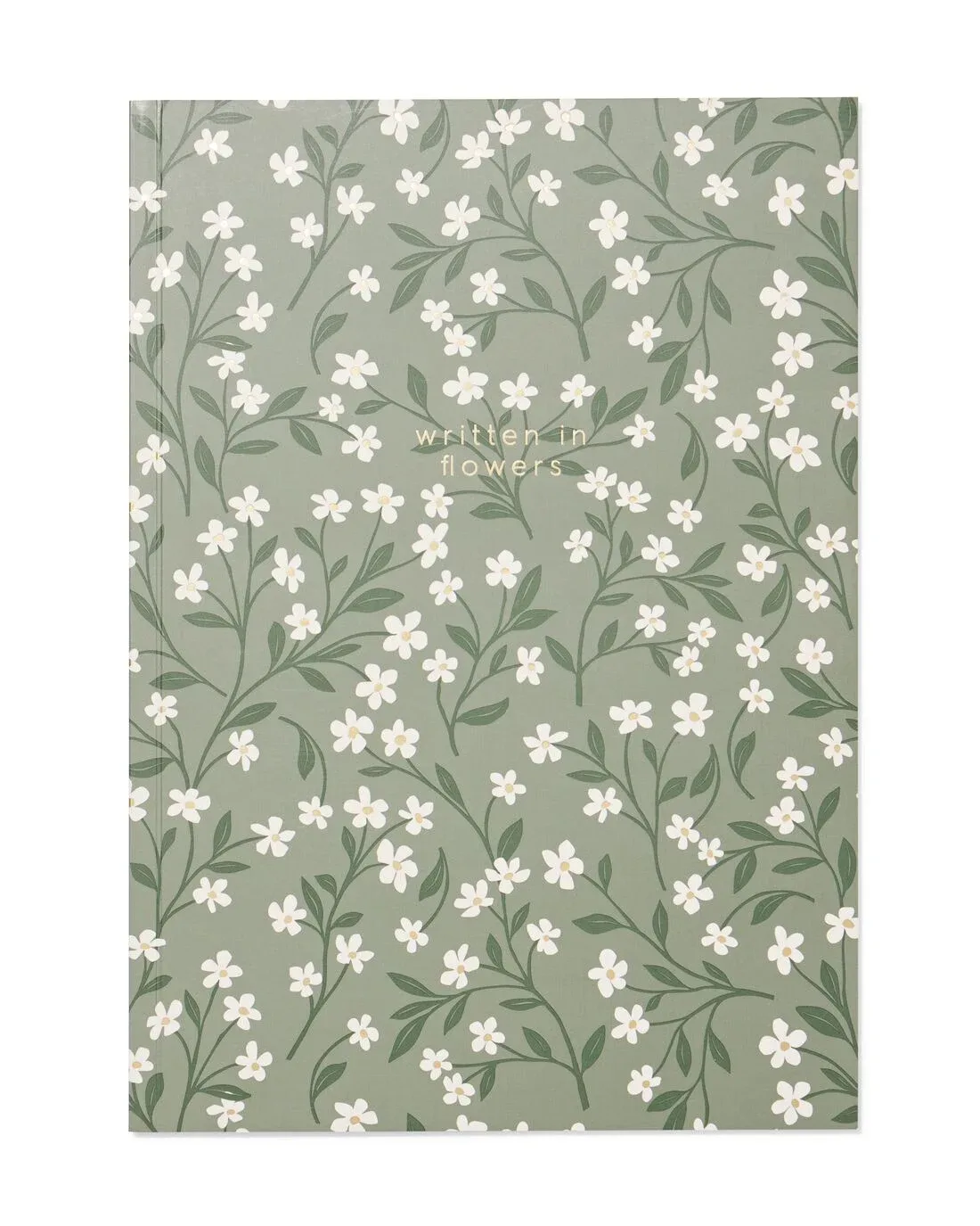 Schrift 25.5x18cm bloemen (donkergroen) van HEMA – productfoto