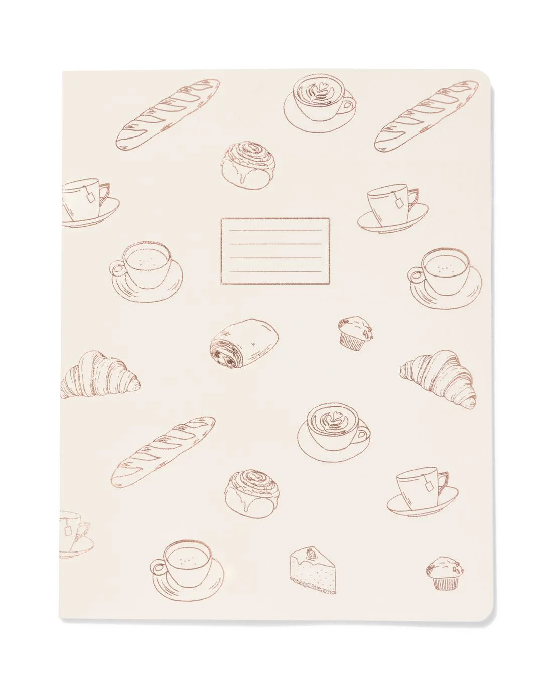 Schrift 25.5x20cm gelinieerd croissant (gebroken wit) van HEMA – productfoto