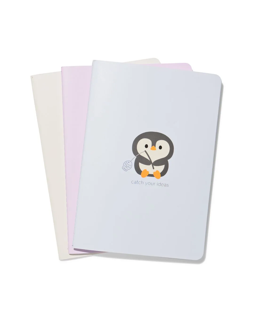 Schrift A5 gelinieerd pinguïn- 3 stuks (multicolor) de HEMA – photo produit