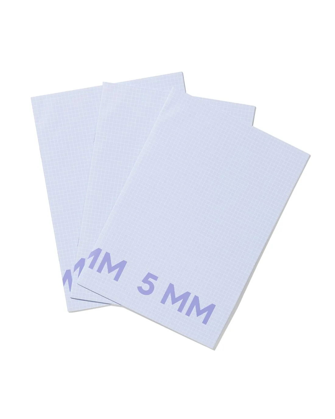 Schriften A4 geruit 5mm blauw - 3 stuks (blauw) van HEMA – productfoto